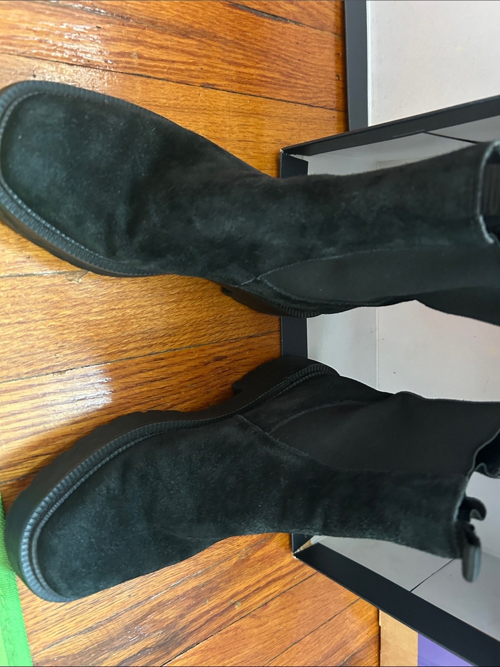 Sam Edelman Black Suede Ankle Boots